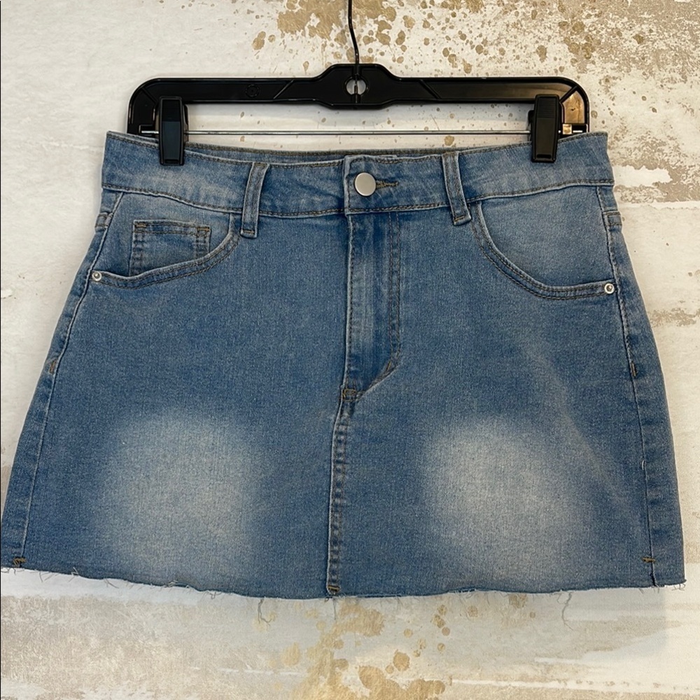 Cutoff Denim Blue Women's Skirt size medium